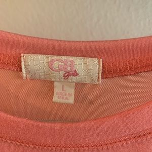 Coral pink, large casual girls dress